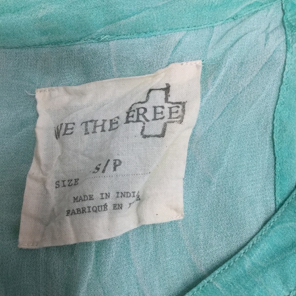 We The Free Mint Button Down Blouse - Picture 6 of 6